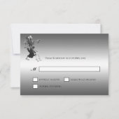 Gothic Halloween Alternative Wedding RSVP Card (Devant)