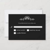 Gothic Halloween Alternative Wedding RSVP Card (Devant)