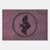 Gothic Halloween Bat op Paars Inpakpapier Vel (Voorkant 3)