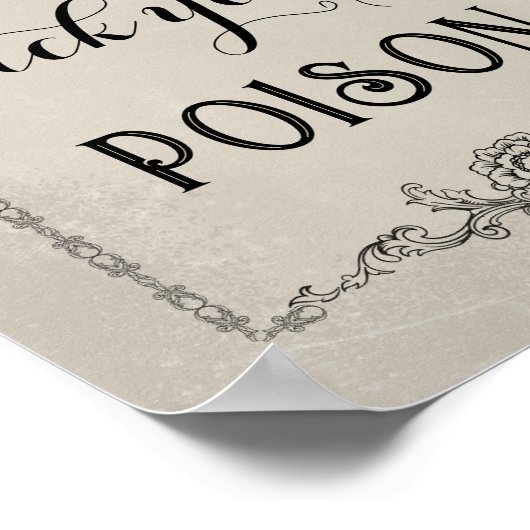 Gothic Halloween bewerkbaar Party Event Sign Poster (Hoek)