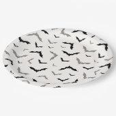 Gothic Halloween Black Bat Wedding Papieren Bordje (Gekanteld)