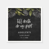 Gothic Halloween Bloemachtige Bruidsfeest Servet (Voorkant)