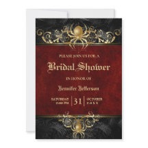 Gothic Halloween Bridal Shower Invitation