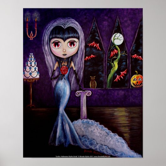 Gothic Halloween Bride Poster (Voorkant)