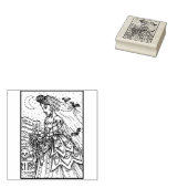 GOTHIC HALLOWEEN BRUID, BAT VEIL RUBBER STEMPEL (Gestempeld)