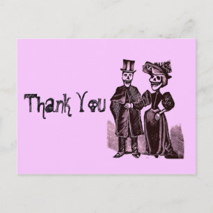 Gothic Halloween Bruiloft Bedankt Briefkaart