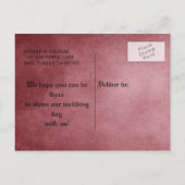 Gothic halloween bruiloft, behalve het date briefk aankondigingskaart (Achterkant)