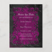 Gothic halloween bruiloft, behalve het date briefk aankondigingskaart (Voorkant)