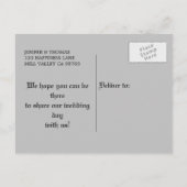 Gothic halloween bruiloft, behalve het date briefk aankondigingskaart (Achterkant)