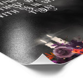 Gothic Halloween bruiloft gedenkkaars teken Foto Afdruk (Hoek)