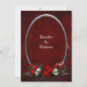 Gothic halloween bruiloft met uitzondering van de  aankondiging (Achterkant)