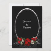 Gothic halloween bruiloft met uitzondering van de  aankondiging (Achterkant)