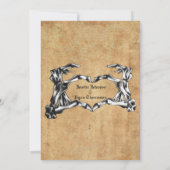 Gothic halloween bruiloft met uitzondering van de  aankondiging (Achterkant)