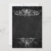 Gothic halloween bruiloft met uitzondering van de  aankondiging (Achterkant)