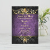 Gothic halloween bruiloft met uitzondering van de  aankondiging (Staand voorkant)