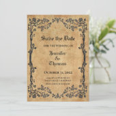 Gothic halloween bruiloft met uitzondering van de  aankondiging (Staand voorkant)