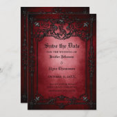 Gothic halloween bruiloft met uitzondering van de  aankondiging (Voorkant / Achterkant)