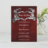 Gothic halloween bruiloft met uitzondering van de  aankondiging (Staand voorkant)