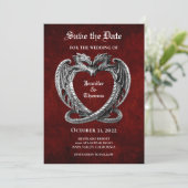 Gothic halloween bruiloft met uitzondering van de aankondiging (Staand voorkant)