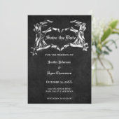 Gothic halloween bruiloft met uitzondering van de  aankondiging (Staand voorkant)