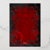 Gothic halloween bruiloft met uitzondering van de  folie uitnodiging (Achterkant)