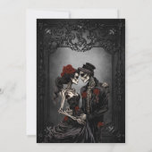 Gothic Halloween bruiloft uitnodiging (Achterkant)