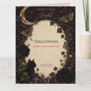 Gothic Halloween-feest Rozen, Donkere Klimop, Mot, Kaart
