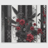 Gothic Halloween Gift Wrapping Paper Cadeaupapier (Vlak)