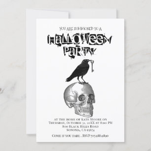Gothic Halloween Invitation Kaart