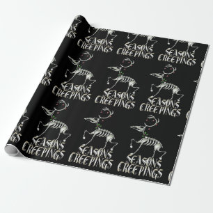 Gothic Halloween Kerstmis Creepings Cadeaupapier