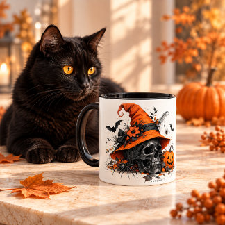 Gothic Halloween-ontwerp Mok