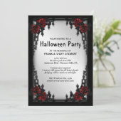 Gothic Halloween Party Invitation Kaart (Staand voorkant)