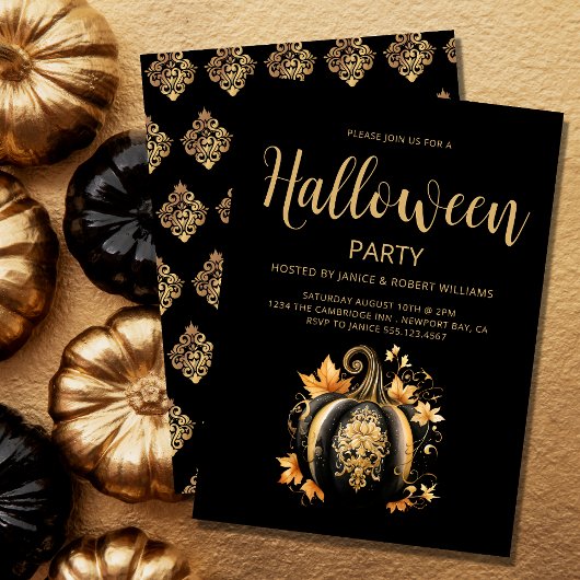 Gothic Halloween Party Invitation Kaart
