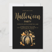 Gothic Halloween Party Invitation Kaart (Voorkant)