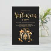 Gothic Halloween Party Invitation Kaart (Staand voorkant)