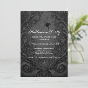 Gothic Halloween Party Invitation Kaart
