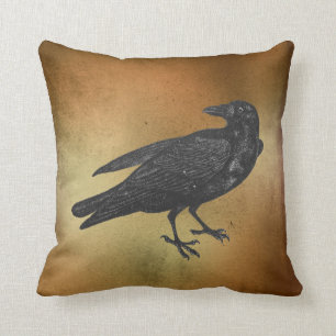 Gothic Halloween Raven Black Bird Kussen