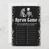 Gothic Halloween Skelet Bruidsfeest Schortspel Kaart (Voorkant)