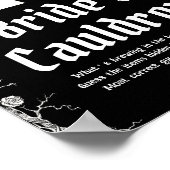 Gothic Halloween Skeleton Bride's Cauldron Sign Poster (Hoek)