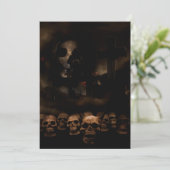 Gothic Halloween Skulls op begraafplaats Kaart (Staand voorkant)