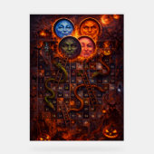 Gothic Halloween snakes and ladders mystical wall  (Recto)