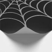Gothic Halloween Spider Web Wrapping Paper Cadeaupapier (Hoek)