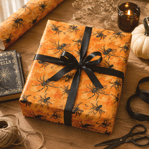 Gothic Halloween Spinnen Griezelig Eng Cadeaupapier