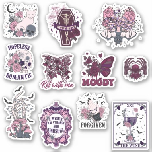 Gothic & Halloween Sticker Pack (Voorkant)