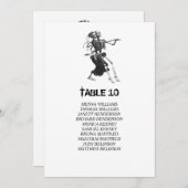 Gothic halloween Table Number Seating Chart Kaart (Voorkant / Achterkant)