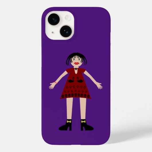 Gothic Halloween Vampire Lady Case-Mate iPhone Case (Achterkant)