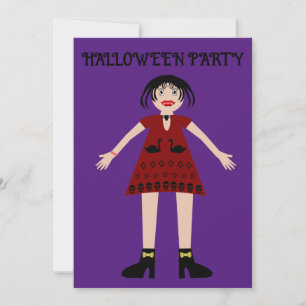 Gothic Halloween Vampire Lady Kaart