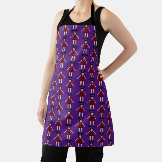 Gothic Halloween Vampire Lady Patterned Schort (Insitu)