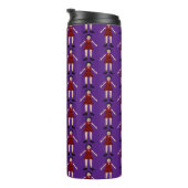 Gothic Halloween Vampire Lady Patterned Thermosbeker (Geroteerd rechts)