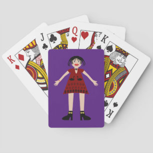 Gothic Halloween Vampire Lady Pokerkaarten